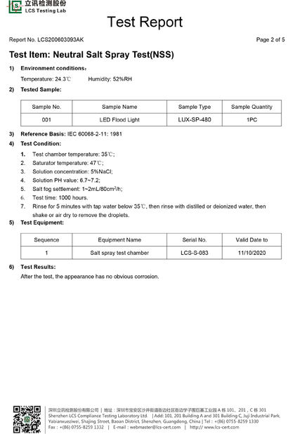 中国 Luxsun lighting Co.,Ltd 認証